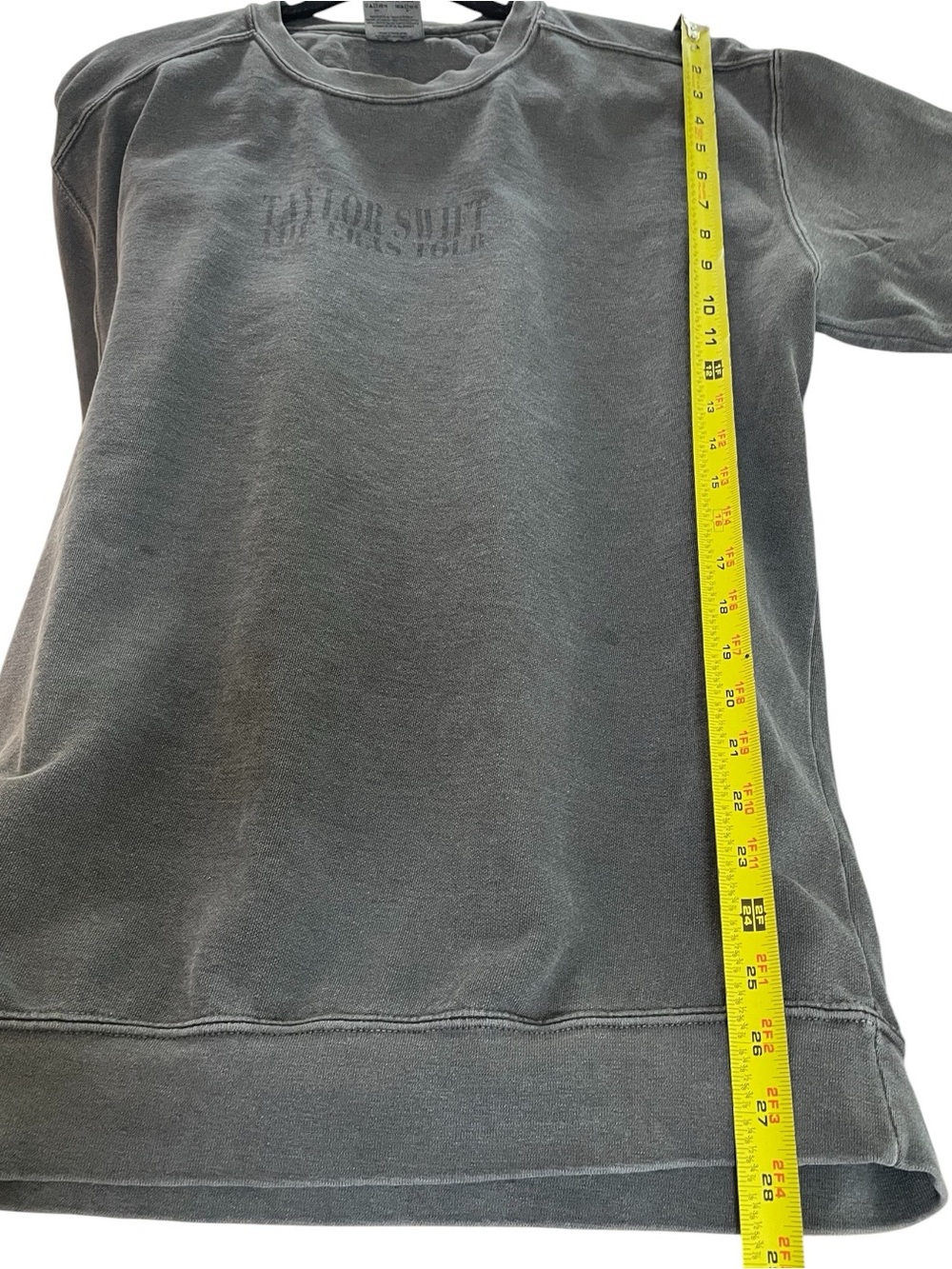 Taylor Swift Eras Tour Mineral Gray Crewneck Sweatshirt - Oversized Large - Picture 7 of 7